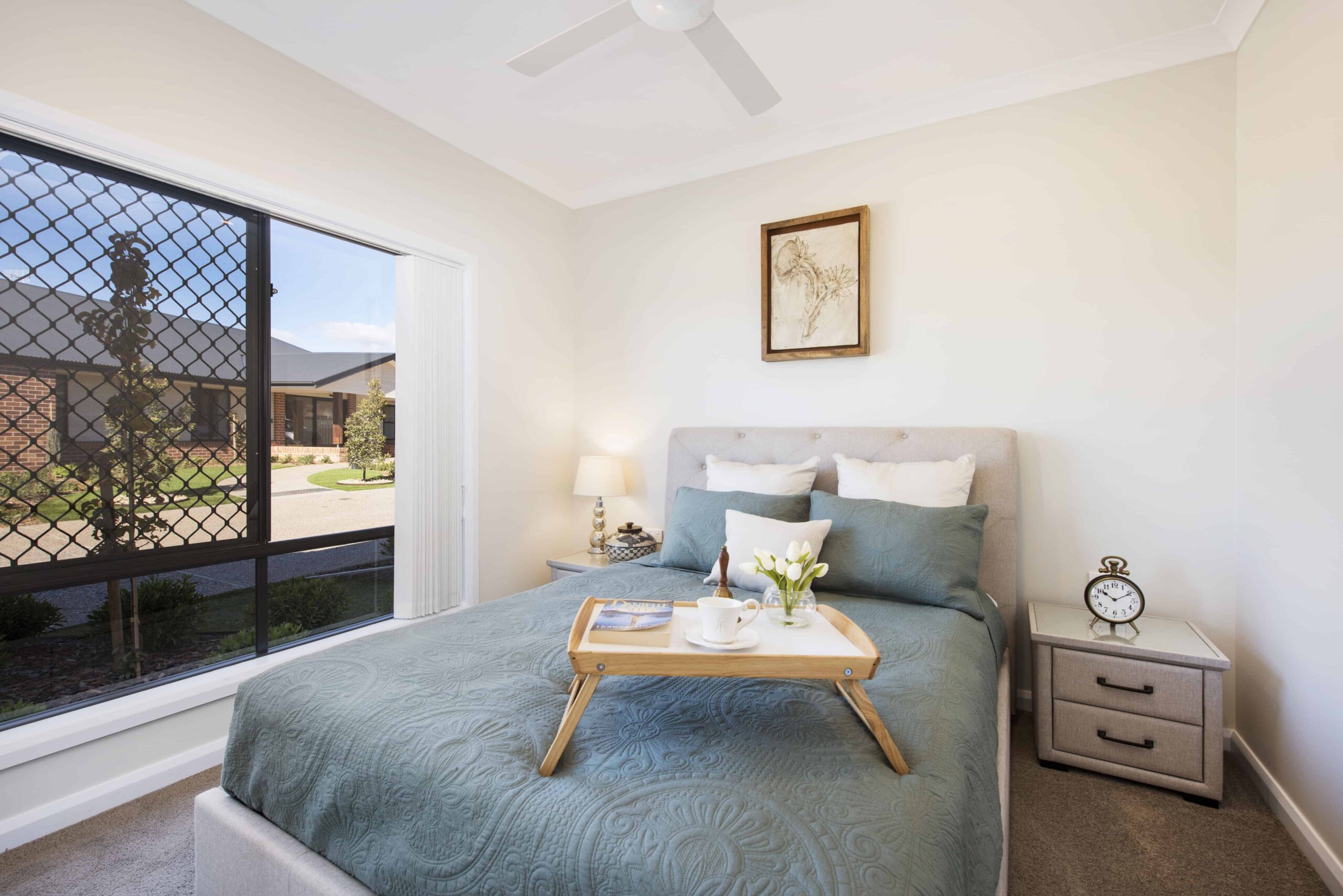 Comfortable bedroom in one of our Mudgee retirement homes
