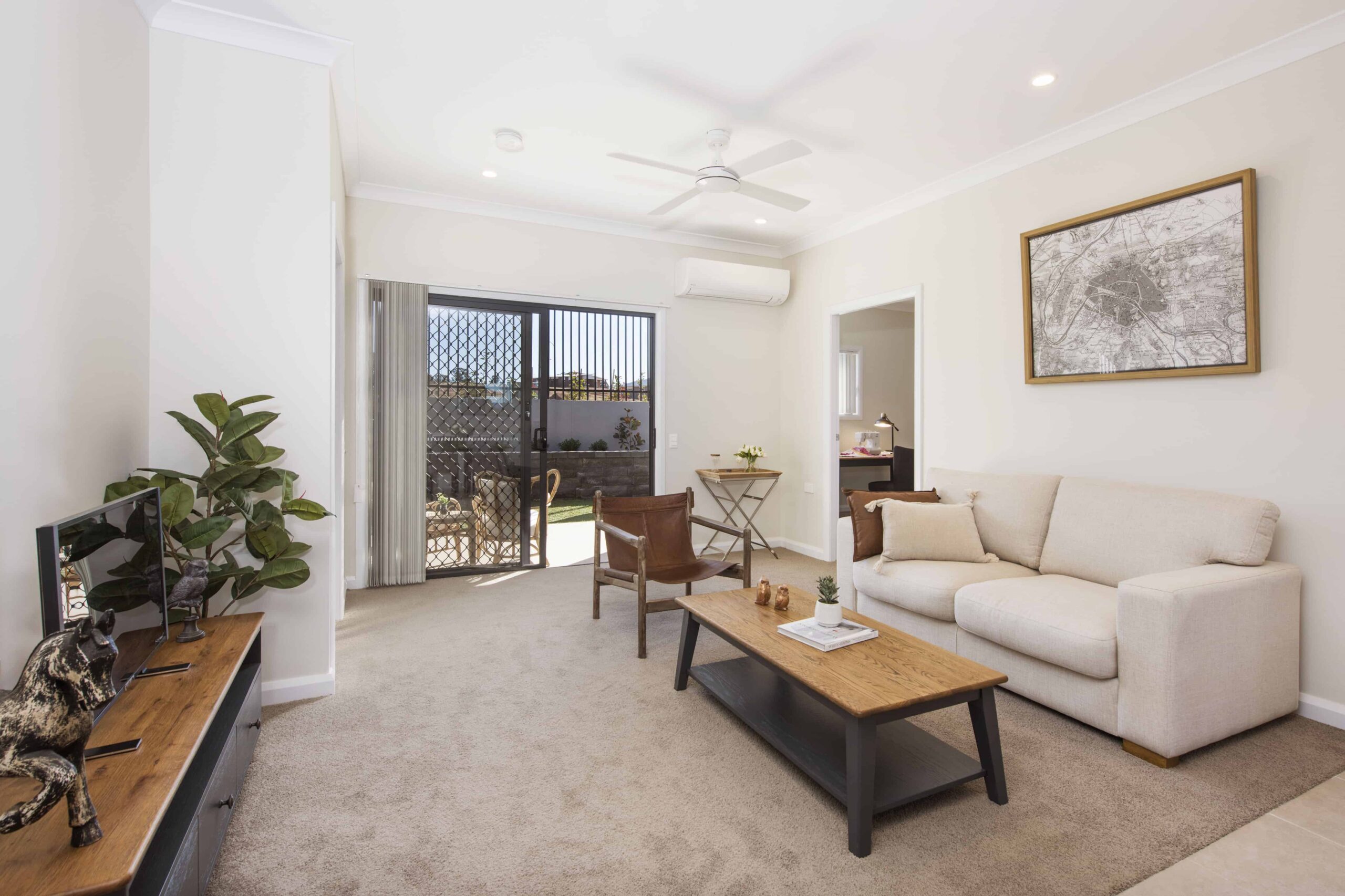 Living room in one of our retirement homes in Mudgee