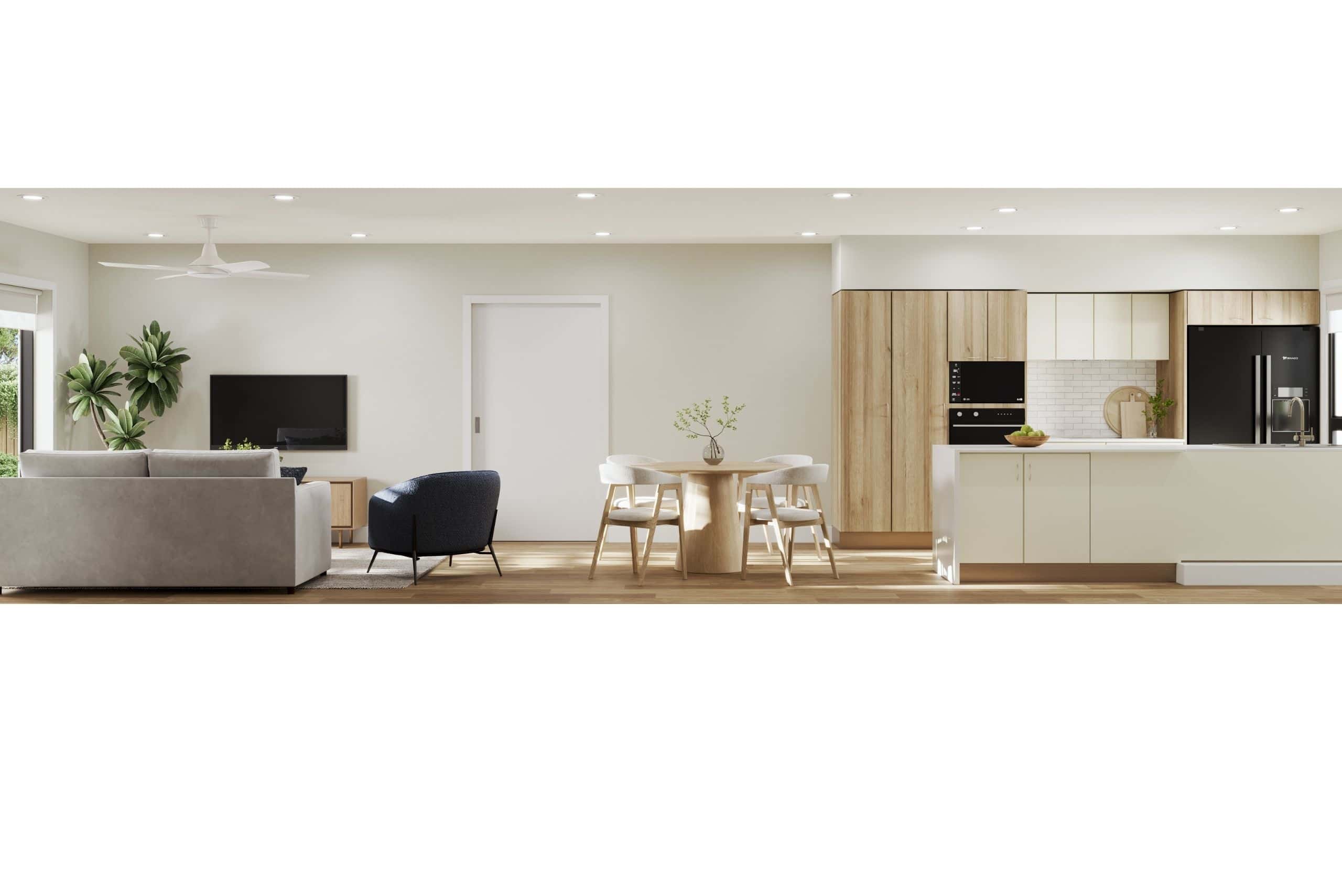 Oak Tree Retirement Village Darling Heights_3 Bedroom_Kitchen Dining Living_2560x1709 (2)