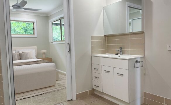 Retirement villa bedroom and ensuite