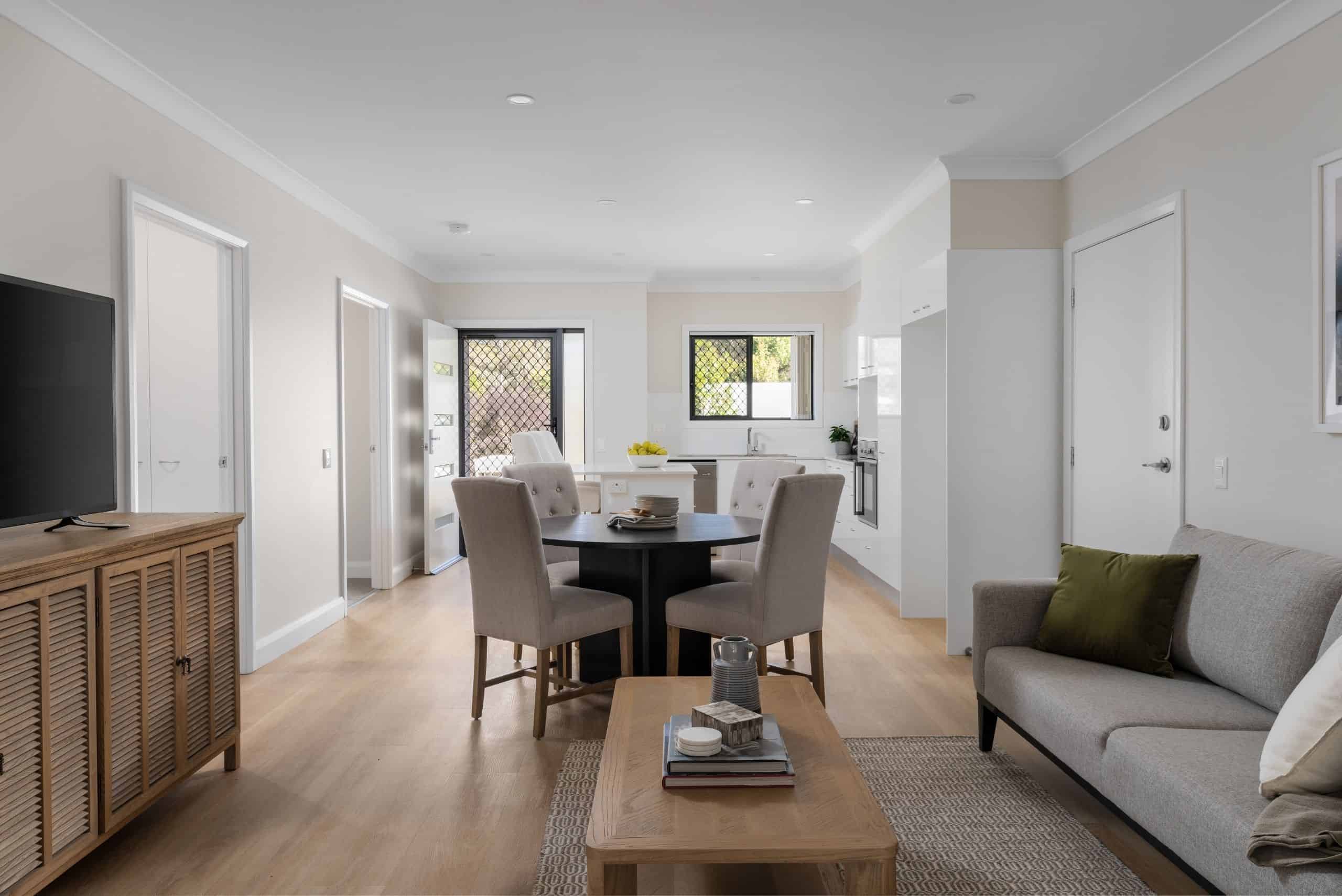 Oak Tree retirement villa open-plan living and dining