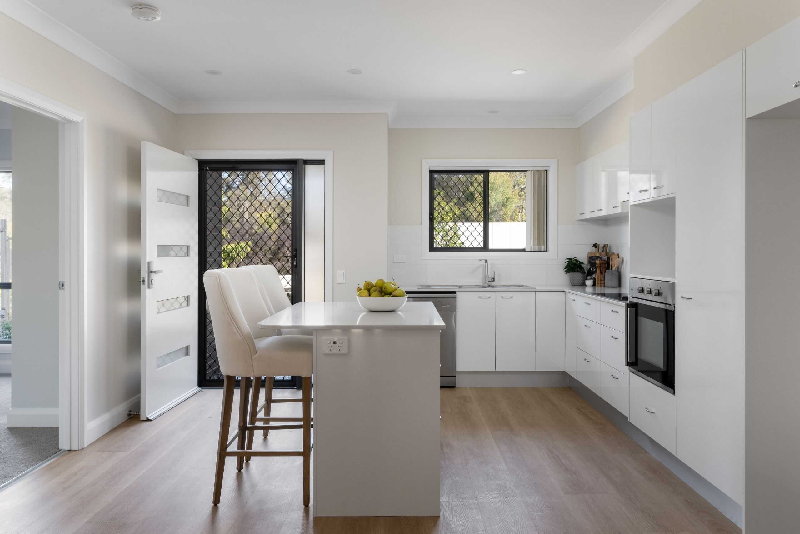 Oak Tree retirement villa kitchen with island bench