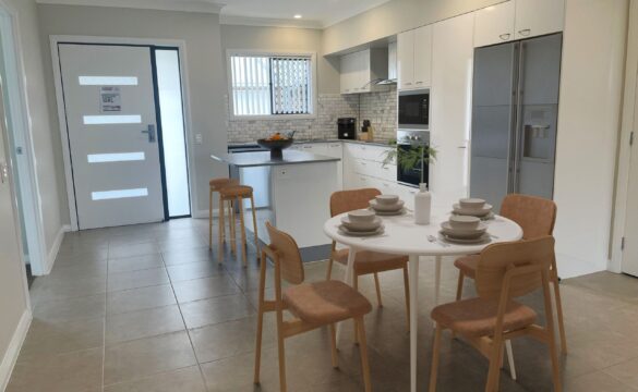 Retirement villa kitchen and dining area