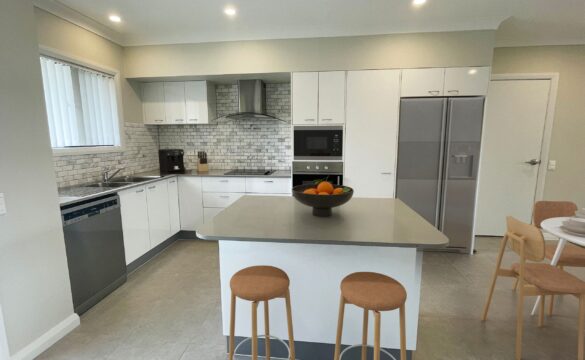 Retirement villa kitchen with island bench