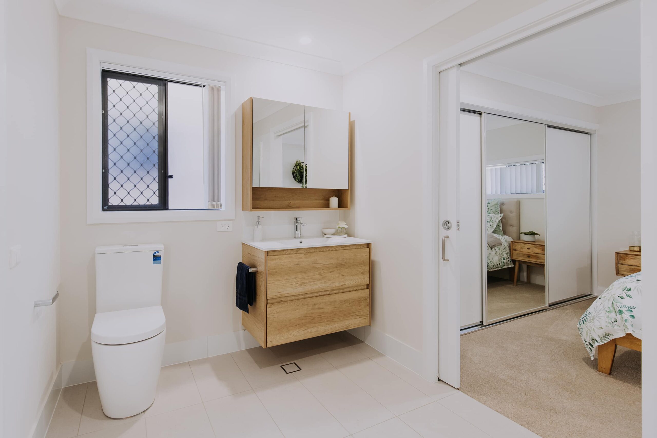Ensuite bathroom in one of our Gunnedah retirement village homes