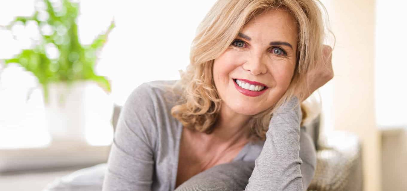 attractive woman at home positive smiling