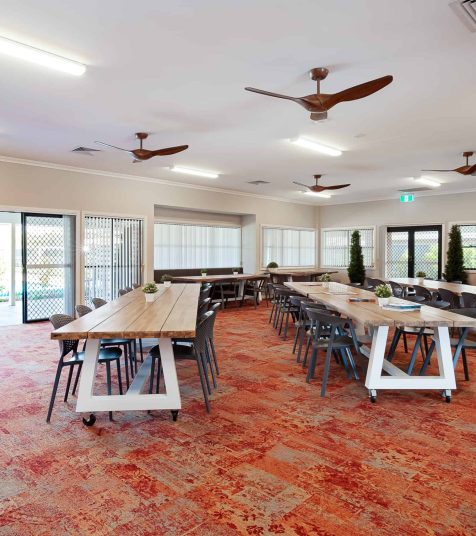Inside the communal area at Oak Tree Rutherford