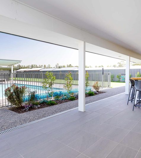 Outside space and pool at Oak Tree Rutherford