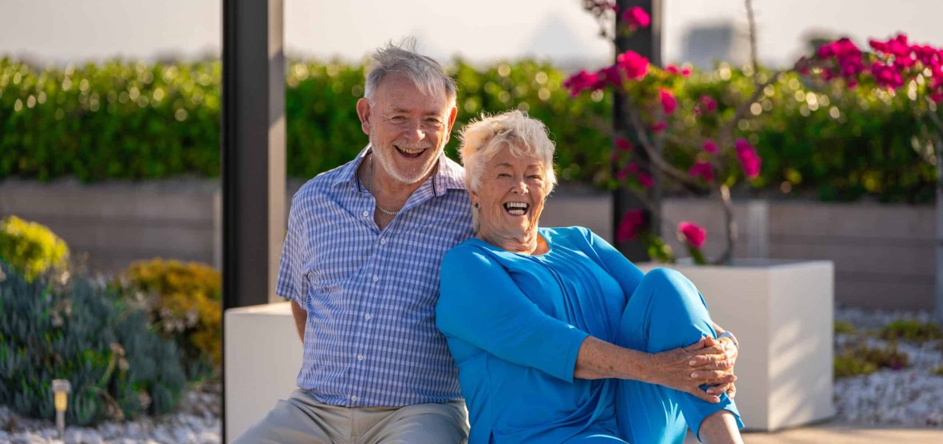 A senior couple enjoying a happy retirement at one of our villages