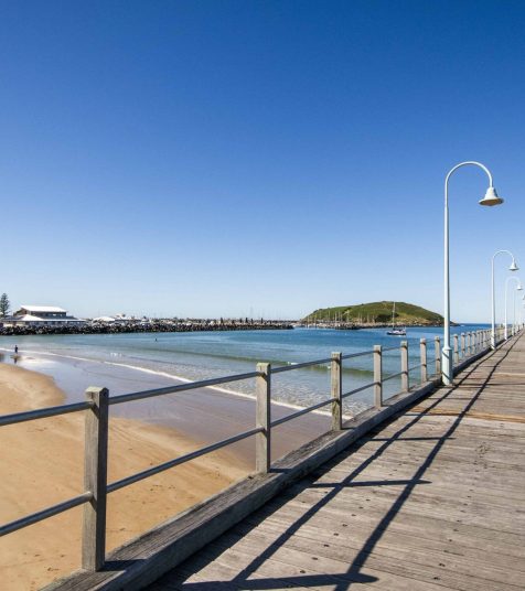 The beach at Coffs Harbour