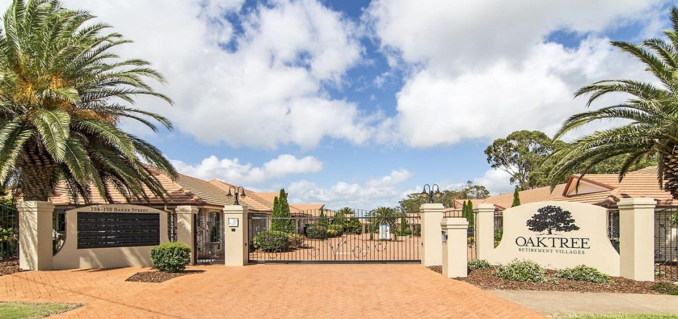 Entrance to the Oak Tee Retirement Village Gated Community