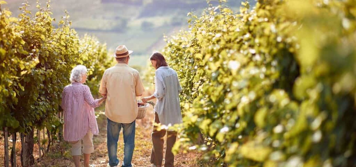 Senior couple and a lady enjoying Mudgee Wineries